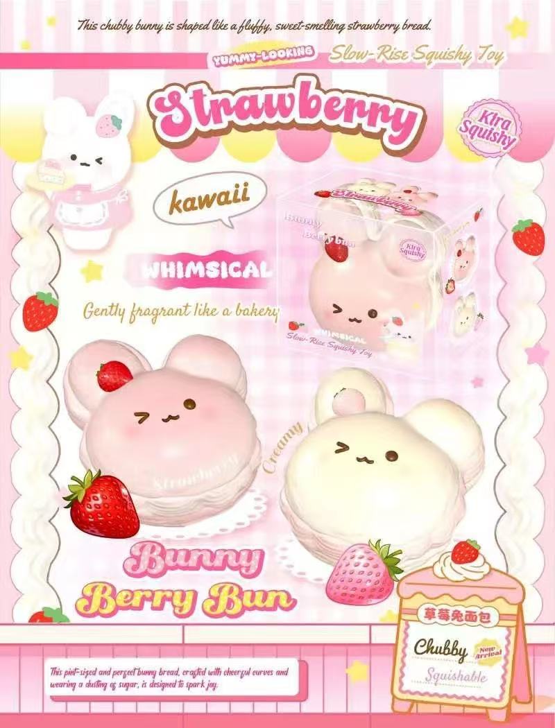 Lisa Strawberry Bunny Berry Bun Squishy