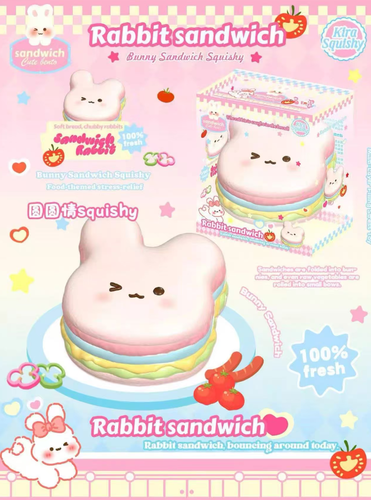 Lisa Squishy Rbbit Pink Sandwich