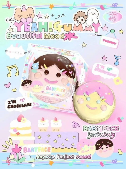 Lisa Baby Face Chocolate & Strawberry Macaronv Girl Squishy
