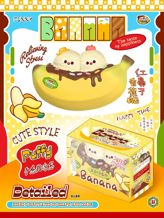 Red Nose Banana Boat Squishy