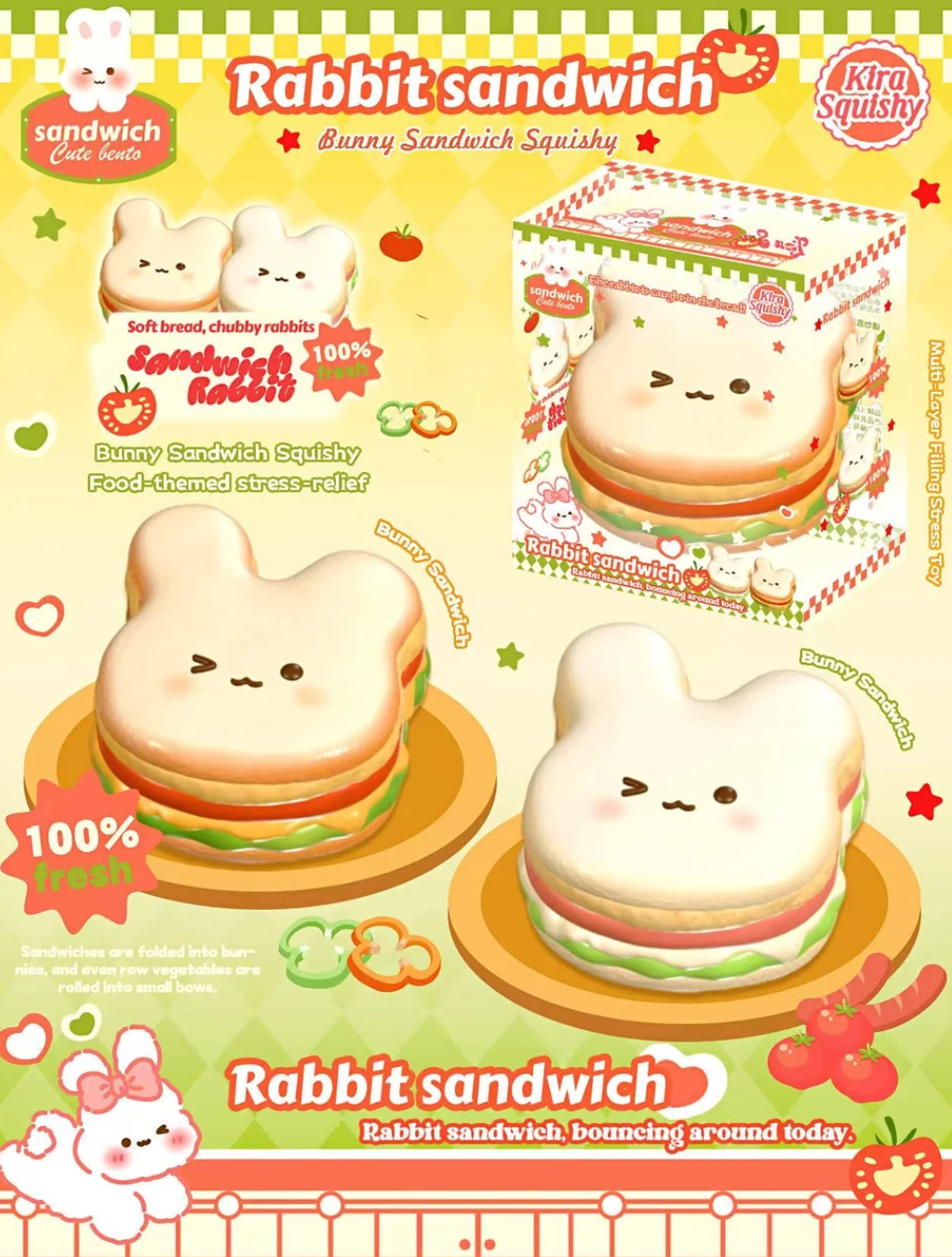 Lisa Bunny Rbbit Sandwich Squishy