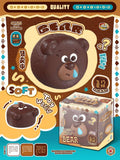 Mido Bear Raw Chocolate Cake Squishy