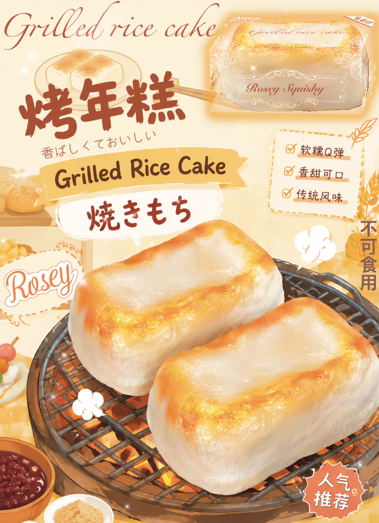 Rosey Grilled Mochi Squishy