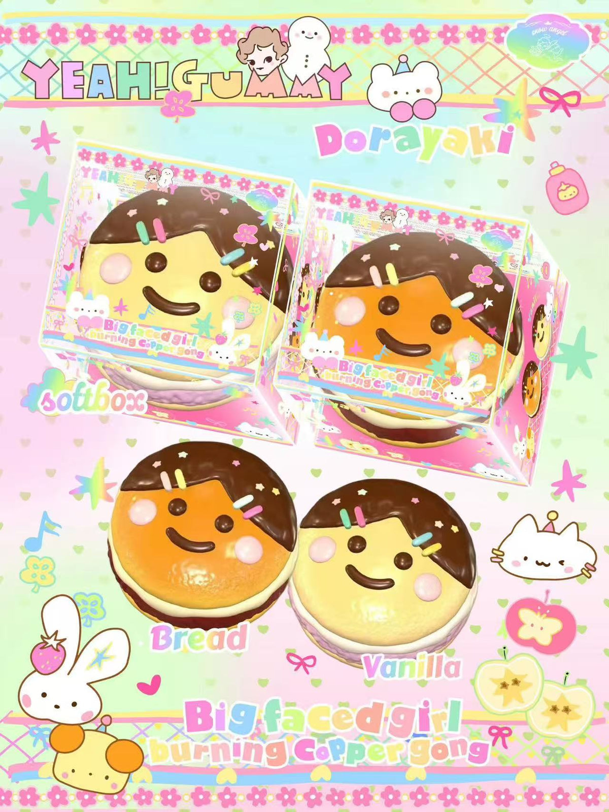 Lisa Big Face Girl Dorayaki Squishy