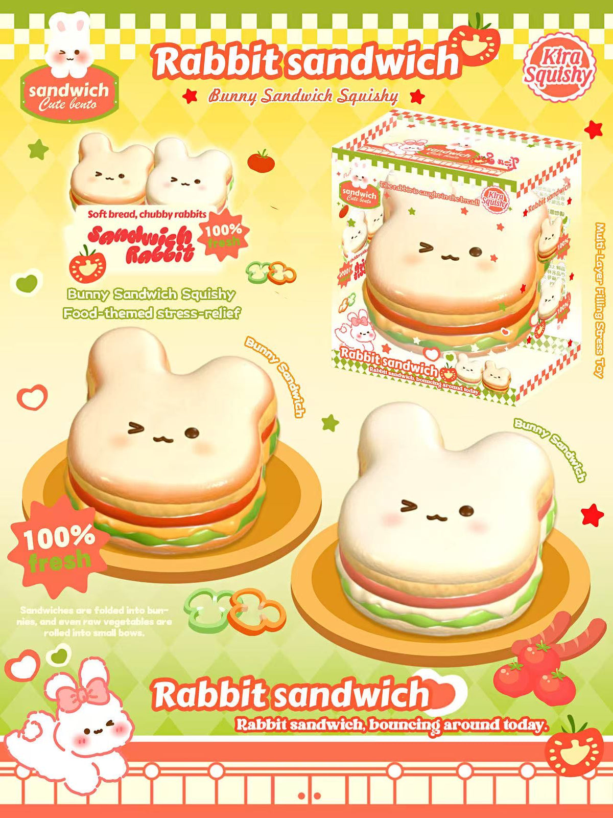 Lisa Bunny Rbbit Sandwich Squishy