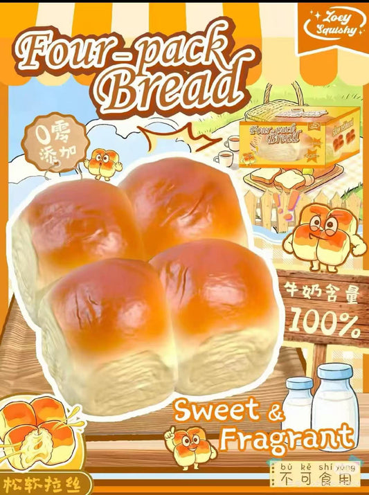 Zoey Squishy Four-pack Bread